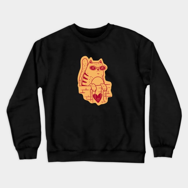 Sorry, I Have A Cat In My Life Crewneck Sweatshirt by Red Rov